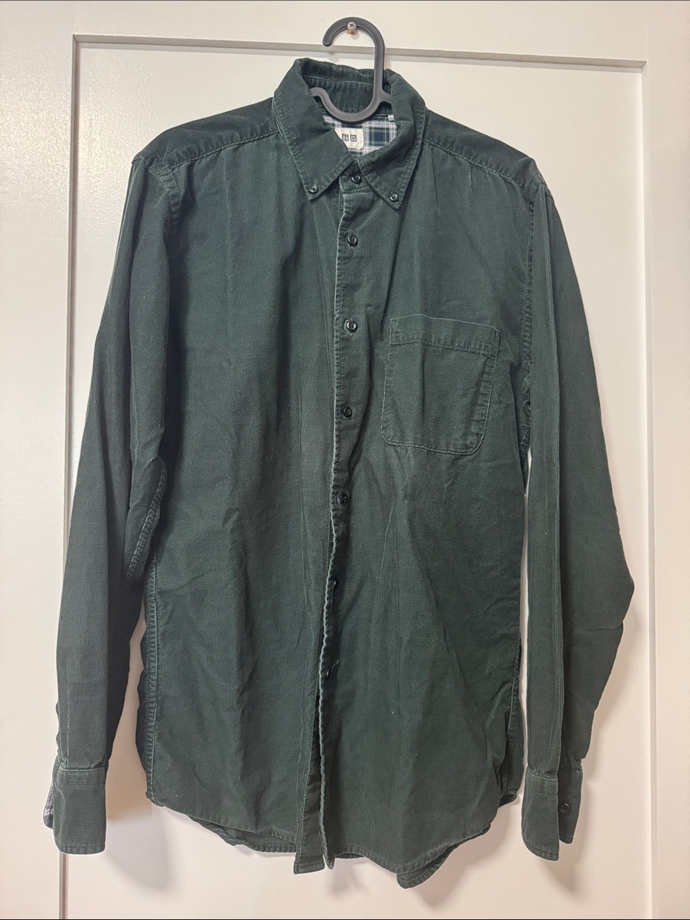 Uniqlo Forest Green Corduroy Button-Down Shirt